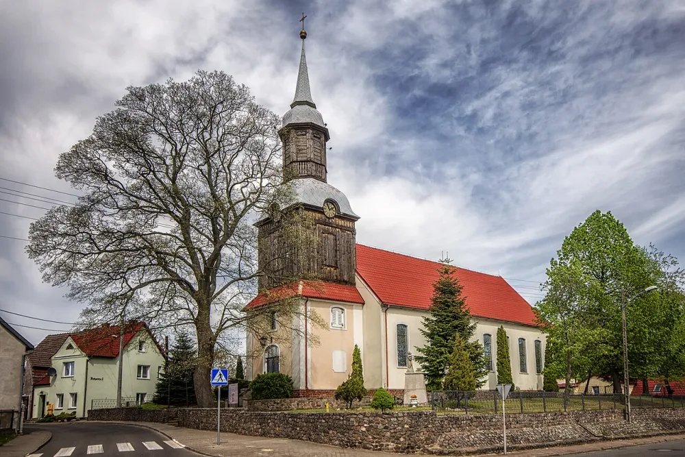 Podwyższenia Krzyża Świętego, Trzebież, Trzebież — exterior
