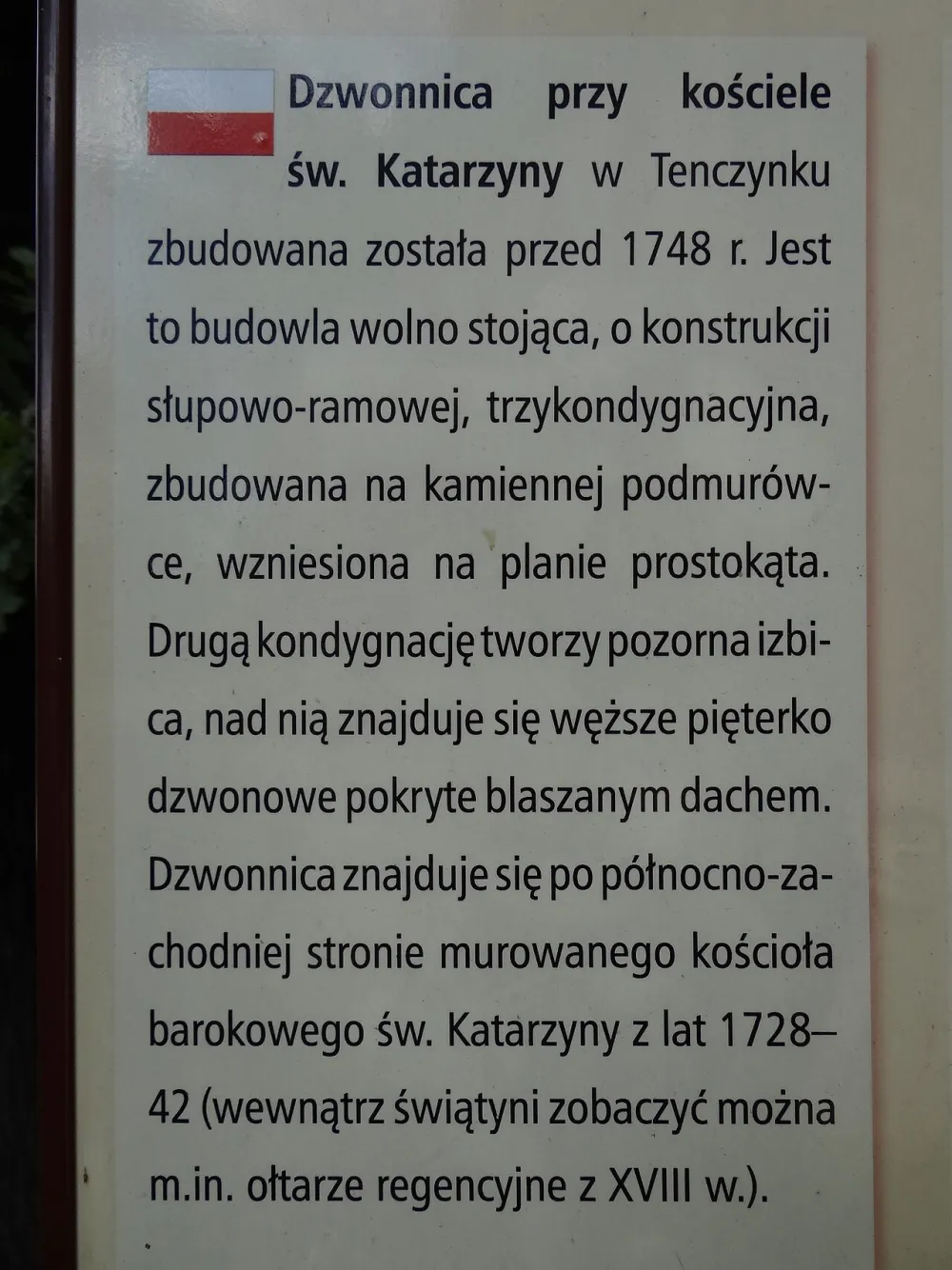 Św. Katarzyny, Tenczynek, Tenczynek — exterior