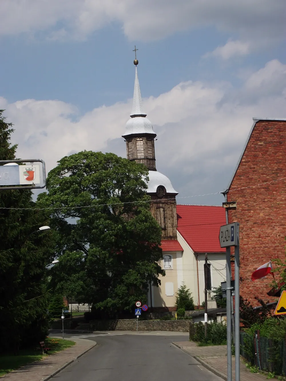 Podwyższenia Krzyża Świętego, Trzebież, Trzebież — exterior