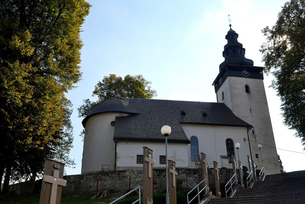 Farský kostol sv. Mikuláša, biskupa, Domaniža — exterior